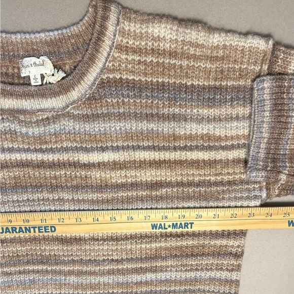 NWT Striped Tan and Brown Women's Sweater - Picture 7 of 9
